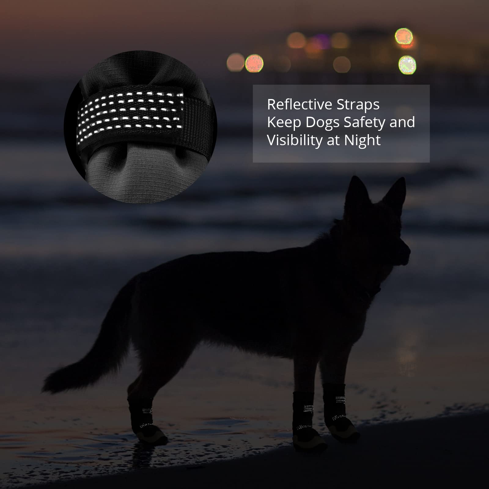 Dog Shoes For Hot Pavement Anti-Slip Dog Boots & Paw Protectors For Summer Rainy Day Dog Snow Boots Waterproof Dog Shoes For Sma